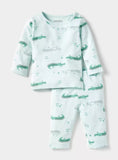 Juniors all over Alligator printed shirt & pyjama set (set of 2)