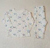 Juniors all over whale printed shirt & pyjama set (set of 2)