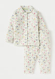 Juniors all over flower printed shirt & pyjama set (set of 2)