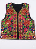 Girls embroidered waist coat with mirror embellishments