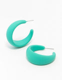 Lovisa aqua hoop earrings (Jewellery)