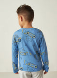 Juniors excavator blue printed tshirt