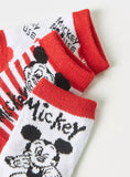 Juniors mickey mouse print socks (pack of 3)