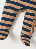 Juniors brown animal stripe sleepsuit