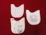 Juniors elephant printed bib(set of 3)