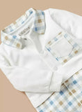 Giggles Multi Colored Checkered Colorblock Formal Sleepsuit (Winter)