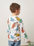 Juniors all over colorful dino fullsleeves tshirt