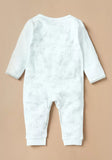 Giggles zebra embroidered formal bow sleepsuit