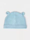 Juniors blue ribbed Cap & Booties (set of 2)