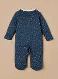 Giggles navy bow formal sleepsuit