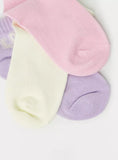 Juniors love typography pastel color socks (pack of 3)