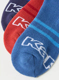 Kappa Logo Detail Ankle Length Socks - Set of 3