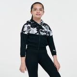Puma girls black flower printed pullover (Winter)