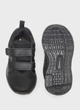 Shoexpress solid black textured shoes