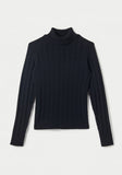 Juniors black textured turtle neck shirt (Winter)