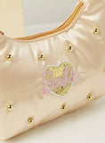 Barbie embellished & embroidered handbag
