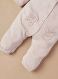 Juniors pink bunny openfeet sleepsuit