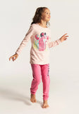 Juniors Pink Leopard girl power shirt & pyjama set (set of 2)