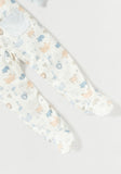 Juniors all over animal printed pastel sleepsuit