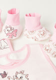 Juniors little Disney Marie bib & booties (set of 4)
