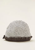 Juniors All - over polka Dot print cap with Flared Hem