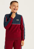 Juniors red fleece colorblock pullover (Winter)