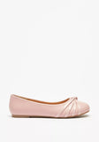 Missy Pink lined loop ballerinas