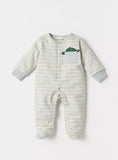 Juniors green dino applique fleece sleepsuit (winter)