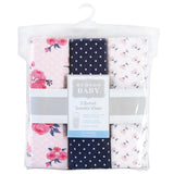 Hudson Swaddle wrap polka dots all over floral print (set of 3)