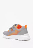 Oaklan grey & orange colorblock shoes
