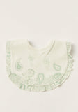 Giggles Green textured bib