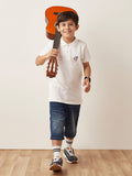 Juniors sonic printed white polo tshirt (Summer)