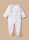 Juniors pink sheep printed fleece sleepsuit (Winter)