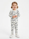 Juniors all over hearts printed shirt & pyjama set (set of 2)