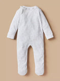 Juniors heart embossed frill sleepsuit