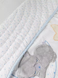 Giggles wish embroidered quilt blanket