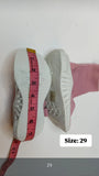 Shoexpress pink textured high slip on shoes