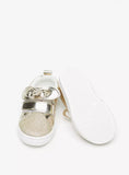 Florabella golden glittery shoes with bow