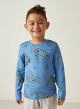Juniors excavator blue printed tshirt