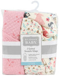 Hudson baby printed swaddle wrap (pack of 3)
