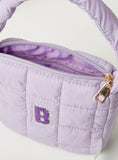 Barbie lilac quilted handbag with Top Handle and Zip Closure
