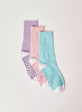 Juniors typography colourful print socks (pack of 3)