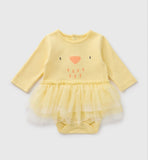 Matalan Yellow Duck Printed Bodysuit Frock