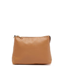 R&b brown textured tote bag with pouch