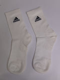 Adidas white logo socks