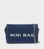 R&B cross body denim mini ladies bag (dark blue)