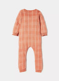 Juniors checkered knitted openfeet sleepsuit (Winter)