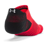 Ander armour black & red textured solid ankle socks