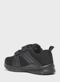 Shoexpress solid black textured shoes