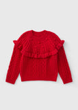 Matalan Girls Red Knitted Pullover (Winter)